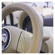 Rhinestone studded steering wheel cover