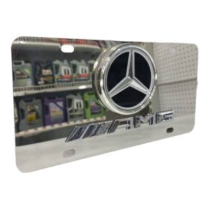 Mercedes Benz 3D Lighted Chrome Stainless Steel License Plate