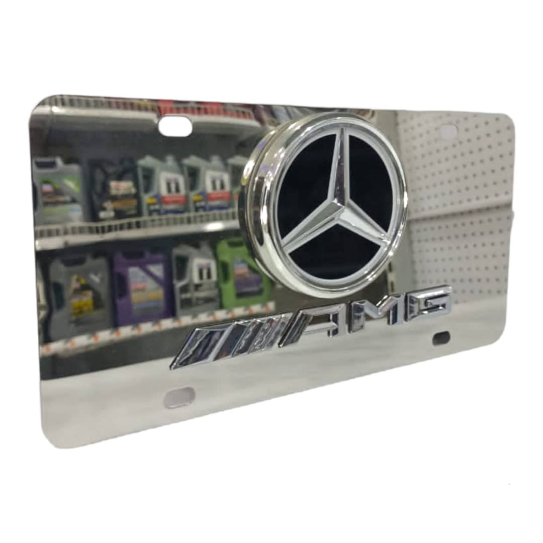thumbnail image 2 of Ford F-150 Platinum 3D Mirror Chrome Stainless Steel License Plate – Front Placement – IPick Image, LLC 316006 2 of 4